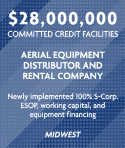 $28 million - Aerial Equipment Distributor and Rental Company - Midwest