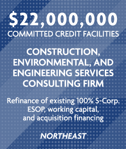 $22 million - Construction, Environmental and Engineering Services Consulting Firm - Northeast
